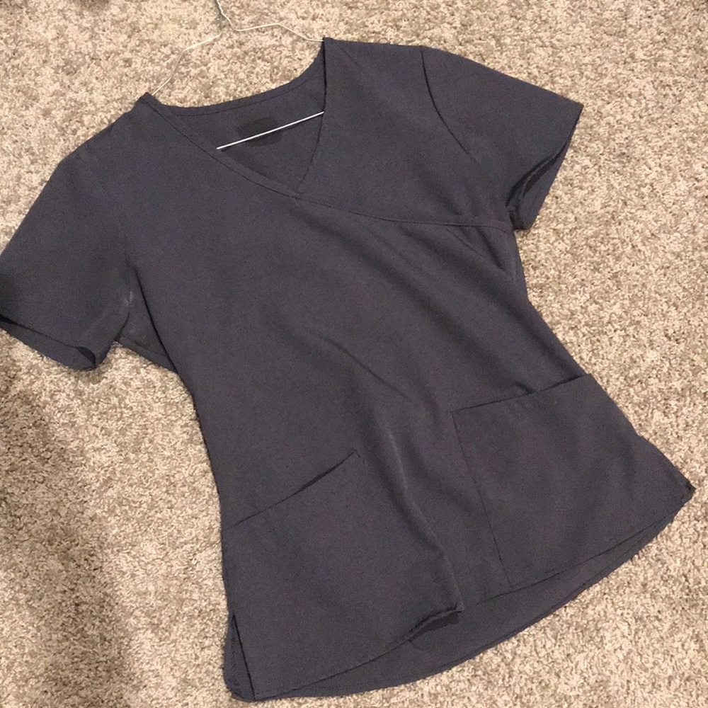Dark grey scrub top